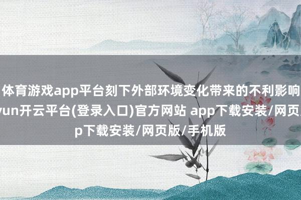 体育游戏app平台　　刻下外部环境变化带来的不利影响加深-kaiyun开云平台(登录入口)官方网站 app下载安装/网页版/手机版
