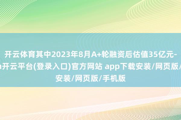 开云体育其中2023年8月A+轮融资后估值35亿元-kaiyun开云平台(登录入口)官方网站 app下载安装/网页版/手机版